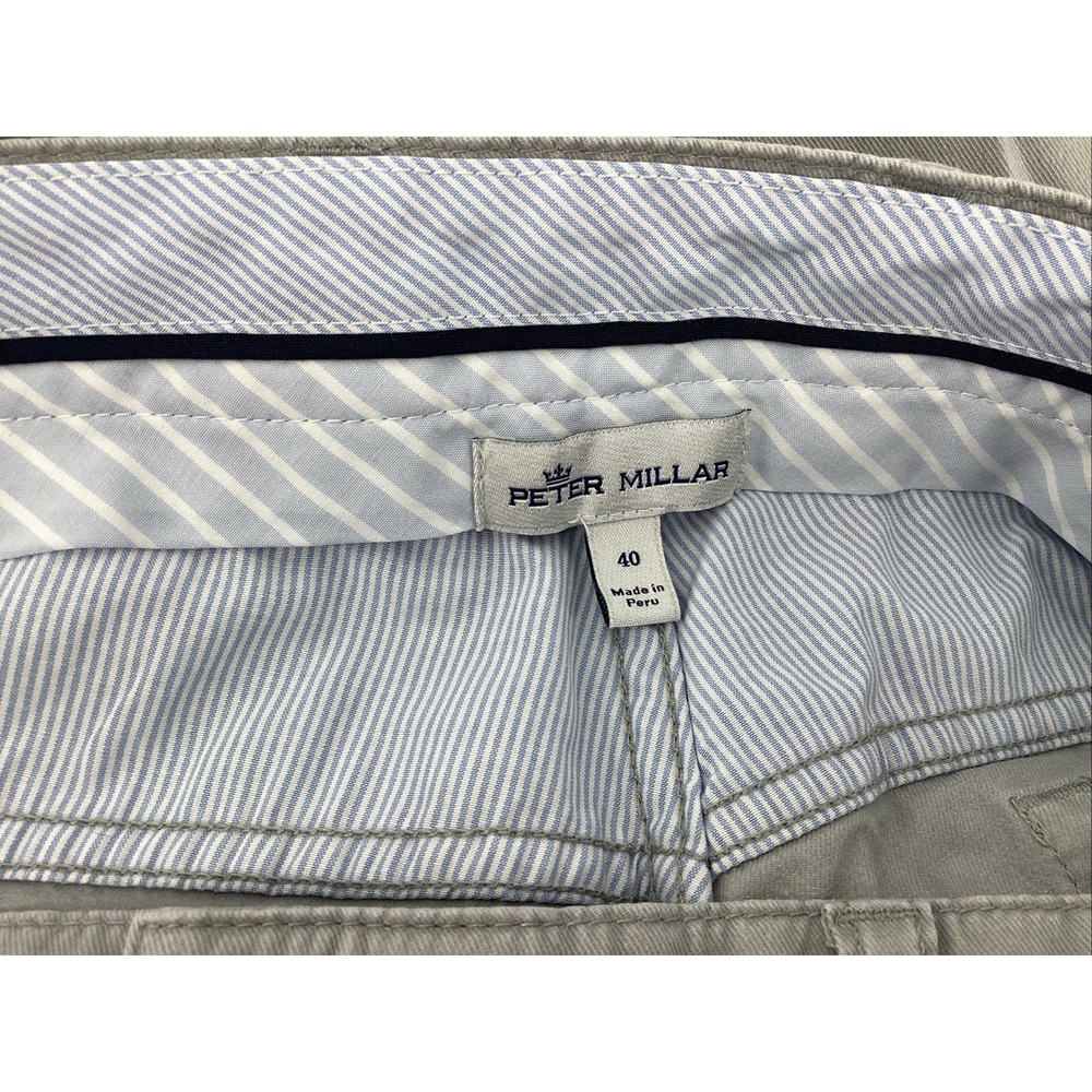 Peter Millar Mens Soft Touch Twill Five Pocket Pants Size 40 #MS19B47 Gray - Picture 3 of 6